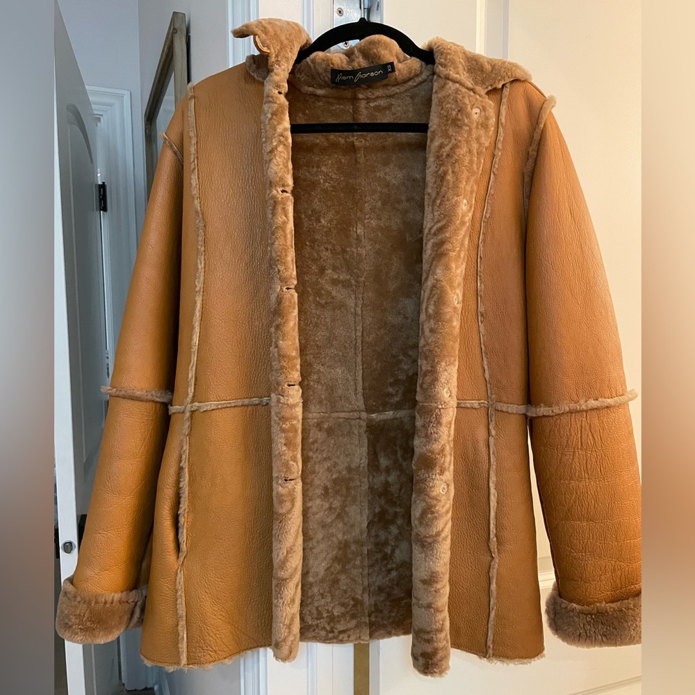 Rem Garson Tan Shearling Jacket